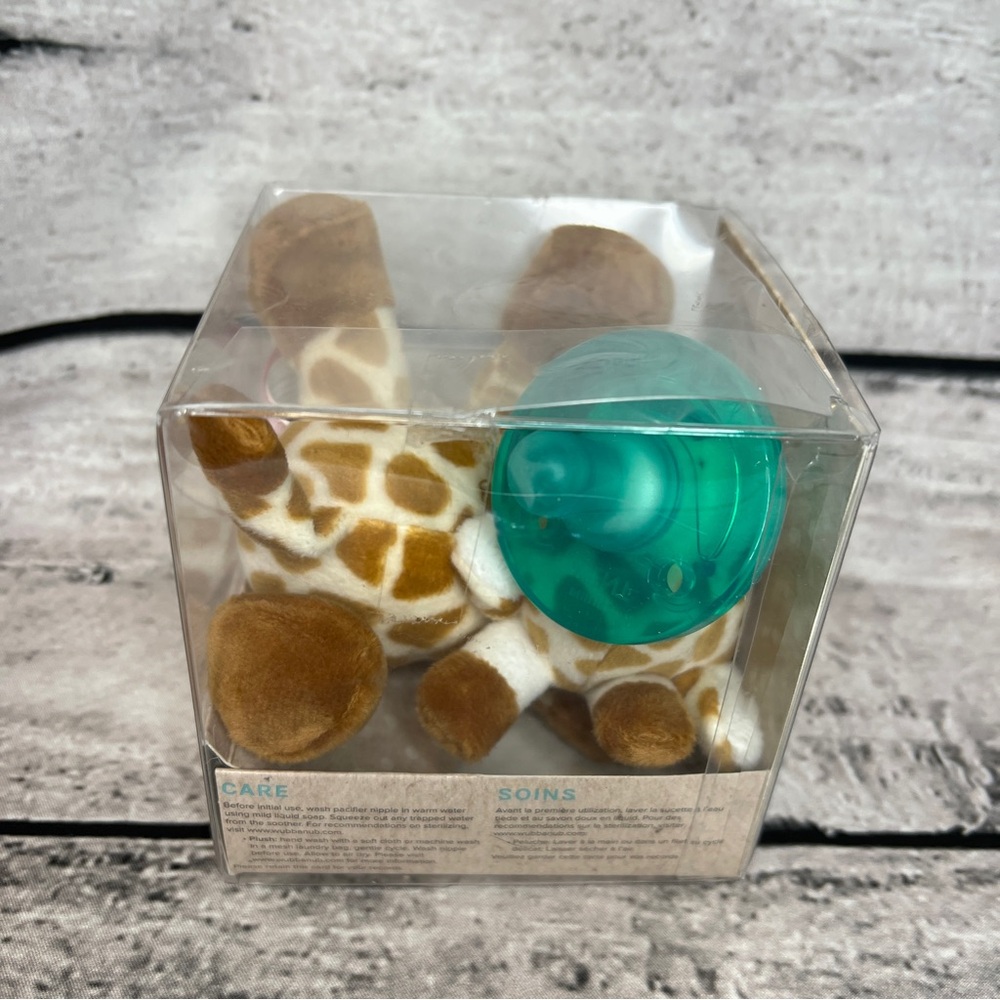 WubbaNub Giraffe Green Pacifier Plush Toy New In Box - Picture 4 of 5